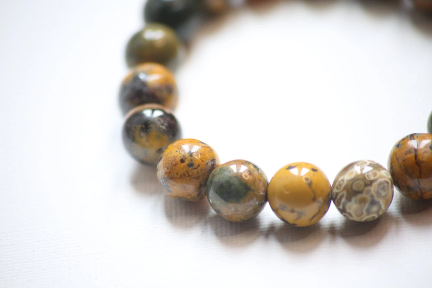 Bracelet en jaspe ocean - Ecume 
