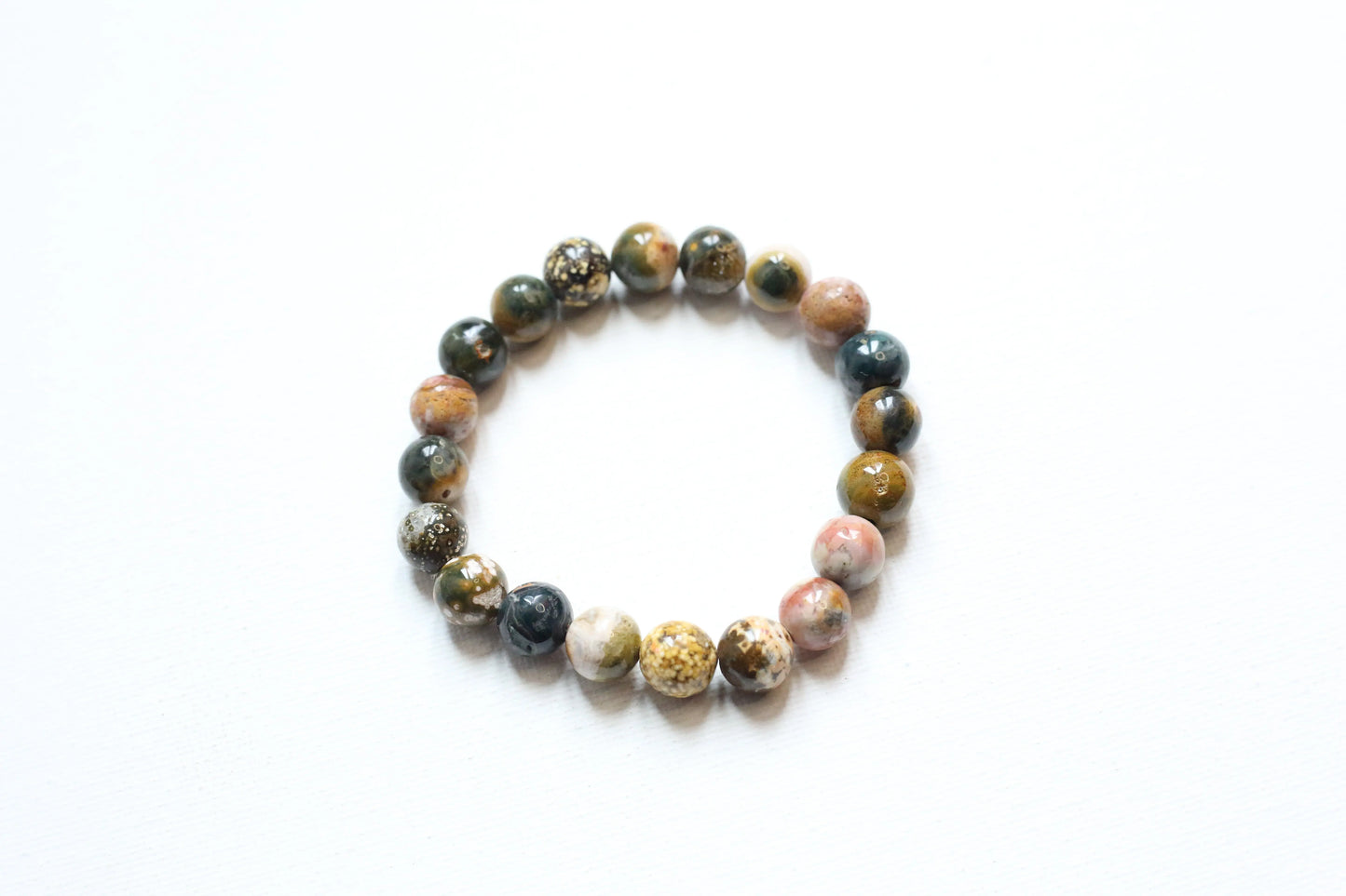 Bracelet en jaspe kambaba - Coeur de forêt