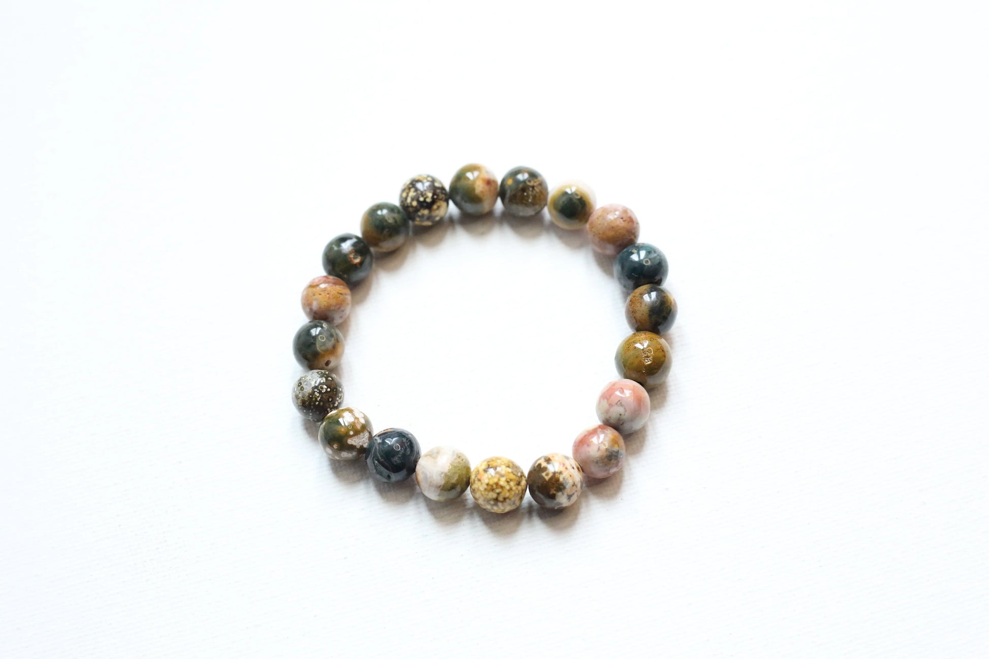 Bracelet en jaspe kambaba - Coeur de forêt