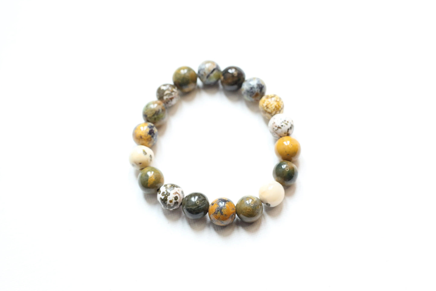  Bracelet en jaspe ocean - Ecume